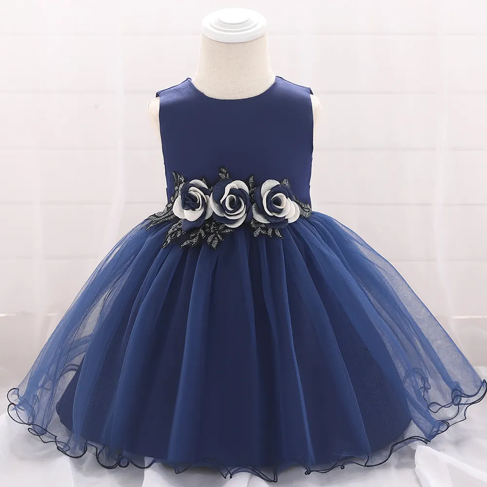 Wholesale Kids Online Shopping Clothing Girls New Frock Baby Girls Casual Flower Birthday Dress