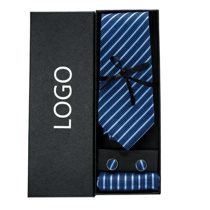 Lele Brand оптом Пользовательский логотип подарочная коробка Роскошные 100% шелковые галстуки мужские галстуки Подарочная коробка набор
