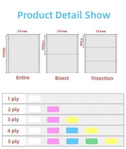 กระดาษคาร์บอนเลสแบบพิมพ์ NCR หลายสี แบบกำหนดเองได้ 2 ชั้น 3 ชั้น สำหรับขายส่ง CB CFB CF - Product Image 6