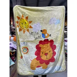 Lot de 5 housses de lit bébé Raschel à double face, assortiment de tissus à motifs de dessins animés pour la literie de bébé - Product Image 6