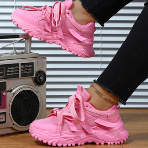 Nuovo Logo personalizzato moda Sneaker rosa <span class=keywords><strong>scarpe</strong></span> sportive Casual traspirante piattaforma Casual <span class=keywords><strong>scarpe</strong></span> da <span class=keywords><strong>donna</strong></span> Plus size <span class=keywords><strong>44</strong></span> - Product Image 6