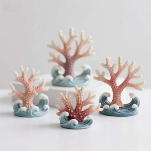 Maßgefertigte Harz-Kunstwerke Meeres-Ozean-Korallen-Ornamente Aquarium-Korallenpflanzen-Skulptur für Fischbecken und Heimdekoration - Product Image 6