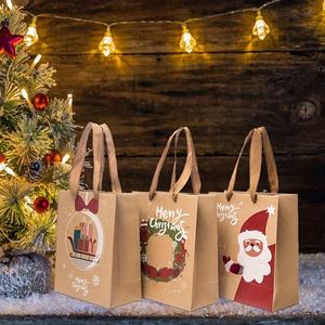YR noel gümrük noel baba yeni yıl partisi hediye baskı zanaat lüks alışveriş noel ambalaj Kraft kağdı hediye çantası zekâ - Product Image 5