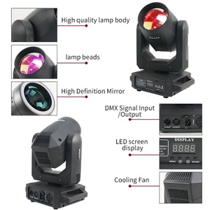 Equipo de Iluminación para Escenarios, Luz Móvil de Haz LED de 150w, Mini Luz Móvil DMX - Product Image 2