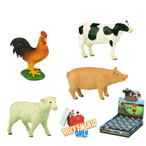 Modellino 3D in Plastica da Assemblare Fai-da-Te di Gallo Maiale Pecora Mucca Giocattolo <span class=keywords><strong>Puzzle</strong></span> di <span class=keywords><strong>Animali</strong></span> da Fattoria - Product Image 2