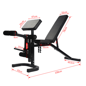 <span class=keywords><strong>Banc</strong></span> de <span class=keywords><strong>musculation</strong></span> multifonctionnel réglable et pliable pour la maison, idéal pour les exercices <span class=keywords><strong>avec</strong></span> haltères, les presss et les exercices pour les <span class=keywords><strong>jambes</strong></span>, compact et adapté au bodybuilding. - Product Image 2
