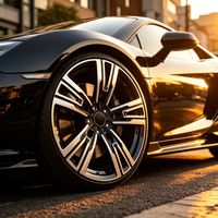 Rueda de Aleación Cóncava de 5 Radios, Diseño Optimizado, para Modificación Exterior de Autos Deportivos y de Lujo