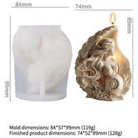 Ozean-Fee Aromatherapie-Kerzenform aus Silikongel, unregelmäßige 3D-Form, handgemachte Duftporträt-Relief-Kuchenformen
