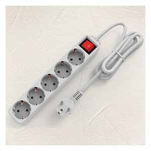 ปลั๊กพ่วง 5 ช่องแบบ EU ป้องกันไฟกระชาก พร้อมสวิตช์และระบบความปลอดภัย - Product Image 2