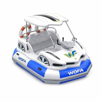 Nouveau Bateau Tamponneur Électrique 4 Places pour Parents et Enfants, Bataille Aquatique avec Pistolets à Eau, Jeu de Guerre en Parc YH-302, Polyéthylène LLDPE, Sans Gonflage
