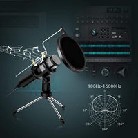 Microphone à condensateur USB professionnel Biner E300 pour ordinateur de bureau, pour l'enregistrement, la diffusion en direct, le jeu