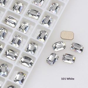 אבני חן אקולוגיות תלת-ממדיות שטוחות בתחתית, בצורת מתומן, לקישוט ציפורניים, זכוכית/קריסטל, 8*<span class=keywords><strong>5</strong></span>.<span class=keywords><strong>5</strong></span> מ\\\"מ, ללא הדבקה בחום - Product Image 6