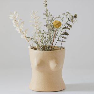 Boob Planter: Vase de plantes à fleurs en céramique de forme féminine avec trou de drainage-Sculpture de <span class=keywords><strong>buste</strong></span> unique - Product Image 4