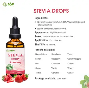 Dolcificante liquido Stevia con gocce dolci pure organiche