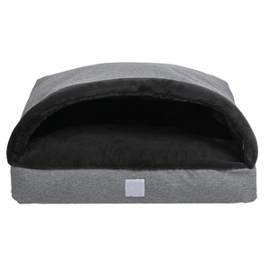 Luxury Dog <strong>Bed</strong> <strong>for</strong> Large Dogs Removable Cover <strong>Rabbit</strong> Fur Round Plaid Design Heavy-Duty Winter Use - Product Image 1