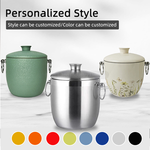Double-Wall Stainless Steel <b>Ice</b> Bucket with Lid and <b>Ice</b> Tong BPA-Free Fragmented Patterns <b>Ice</b> Trays for Coffee & Tea Tools - Product Image 4