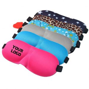 Business Promo <b>Gift</b> Wholesale Adjustable Light Proof Night <b>Memory</b> Foam Sleep Polyester Cotton 3D Eye Masks with Custom Logo - Product Image 1