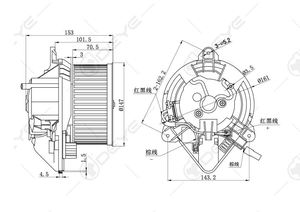 Motor de soplador de CC de <span class=keywords><strong>12</strong></span> voltios para CITROEN XANTIA, calentador de coche, productos más nuevos, 6441.K6 - Product Image 4