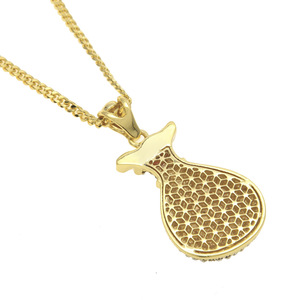 สร้อยคอฮิปฮอปโบราณ จี้รูปถุงเงินดอลลาร์สำหรับผู้ชาย - Product Image 4