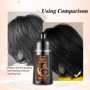 Fabricant en gros en stock, teinture capillaire au ginseng 5 en 1, shampoing, meilleure qualité, teinture capillaire permanente pour usage domestique - Product Image 3