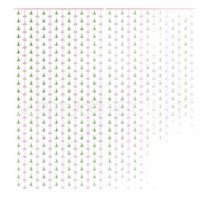 Witch <b>Hat</b> <b>Rain</b> Curtain Decorations For Birthday Party Wall Hanging Die Cutting Design Green Pink Color Theme - Product Image 5