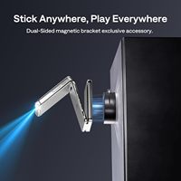 Proyector Portátil DLP Mini de Bolsillo Aurzen ZIP Silver Tri-Fold, Carga Rápida Tipo-C, Batería Integrada de 5000 mAh
