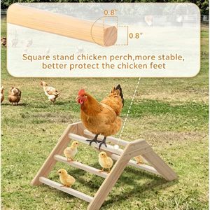 Soporte de madera para pollos de 3 niveles, plegable, para exteriores. - Product Image 2