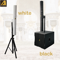 Système de sonorisation compact professionnel ACTPRO Audio MA12EX+KA18A, ensemble de haut-parleurs colonne passifs et actifs à ligne de sonorisation simple de 18 pouces