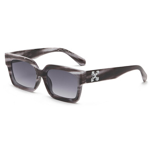 Nuevas gafas de sol cuadradas de moda personalidad <span class=keywords><strong>X</strong></span> decoración de letras gafas de sol rectangulares de moda - Product Image 6