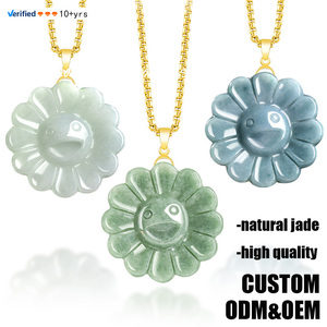 <span class=keywords><strong>Collana</strong></span> Personalizzata con Ciondolo in Giada Naturale, Catena in Argento S925 e Acciaio al Titanio, <span class=keywords><strong>Regalo</strong></span> per la <span class=keywords><strong>Festa</strong></span> <span class=keywords><strong>della</strong></span> <span class=keywords><strong>Mamma</strong></span> - Product Image 1