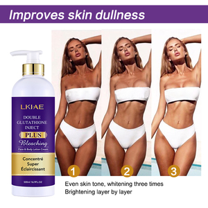OEM/ODM Naturally Vegan Brighten Skin Best Glutathione Lightening Knuckle Black Spot Blanqueamiento Loción corporal para hombres y mujeres - Product Image 6