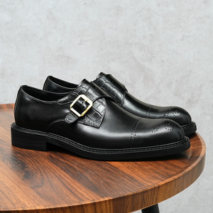 Latest Goodyear Welted <b>Full</b> Grain Leather Vintage Washed Rubber Sole Waterproof Casual English Oxford Men's Autumn Shoes - Product Image 2