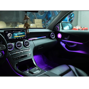 ชุดไฟตกแต่งภายในรถยนต์ 64 สี รุ่น W205 X253 Glc พร้อมไฟทวีตเตอร์หมุนได้ที่ช่องแอร์ สำหรับรถยนต์เมอร์เซเดสเบนซ์ ซี คลาส - Product Image 3