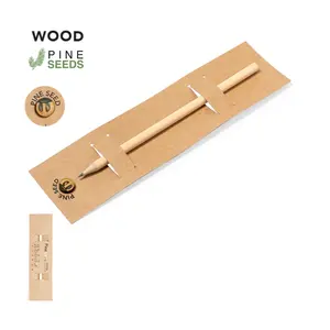 Matita in legno semi-naturale, gadget ecologici - Product Image 1