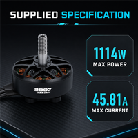 Moteur Brushless FPV Axisflying AZ2807 1350KV 6S 1114W 45.81A pour multirotors UAV de 6-7 pouces à grandes hélices pour l'imagerie aérienne