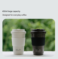 Mug de voyage écologique en carton recyclé 450 ml, design personnalisé, moderne et minimaliste, anti-fuite, boîte en carton, achat en gros, LOGO