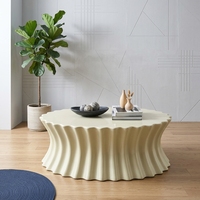 Table basse en fibre de verre, table centrale ronde moderne en FRP, table d'appoint sculpturale pour salon, hôtel, villa, décoration de salon