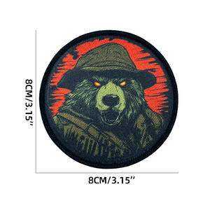 ตราสัญลักษณ์หมี Tactical Bear ผลิตจากผ้าแคนวาสพิมพ์ลายรักษ์โลก พร้อมแถบตีนตุ๊กแกสำหรับติดหมวก กระเป๋าเป้ และอุปกรณ์กลางแจ้ง ยี่ห้อ YYQN - Product Image 6