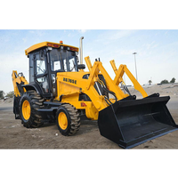 XG765E Backhoe Loader Multifungsi 0.3m³ Bucket Penggali Belakang Kabin Luas Dengan AC Bersertifikasi CE