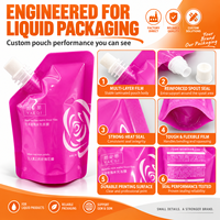 Pochette à bec verseur en PET AL PE avec feuille d'aluminium, haute barrière, anti-fuite, autoportante, laminée, pour emballage de masque en gel à l'eau de rose et de produits de soin de la peau