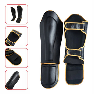 Nouveauté : Protège-tibias en cuir de haute qualité, protection professionnelle, fermeture auto-agrippante, dernier design, fabriqués en cuir. - Product Image 4