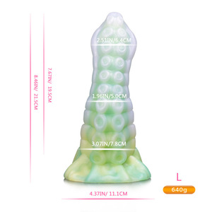 Dildo Anal de Fantasía Hecho a Mano de Silicona Líquida, Coleccionable, Colorido, con Forma de Dragón Pulpo y Diseño de Mano Volcada, para un Placer Intenso - Product Image 3