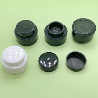 5g pot de vernis à ongles Gel cosmétique crème pot de distribution couleur unie pot en plastique résistant à la lumière large bouche inclinée noir blanc solide