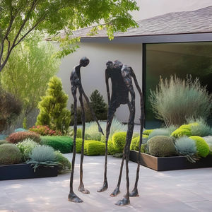 Escultura de bronce Giacometti de tamaño real, estatua de tres hombres en estilo antiguo para manualidades al aire libre, impresión personalizada, fundición de estatuas de latón - Product Image 4