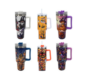 Poignée de gobelet isolée à double paroi en acier inoxydable de 40oz pour Halloween 20 pièces/caisse en liquidation - Product Image 1