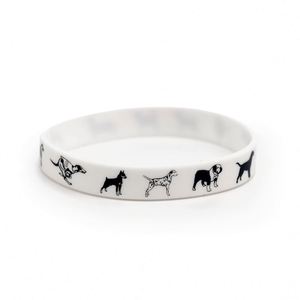 Bracelet en silicone à motif chien, bracelet en caoutchouc pour fête d'animaux, cadeau pour animaux de compagnie, logo personnalisé et bracelet avec vos informations - Product Image 4