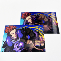 Meilleures ventes de feuilles d'autocollants lenticulaires de mouvement étanches Anime Impression de logo personnalisé Autocollant lenticulaire 3D