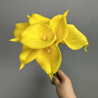 Fleur artificielle de lys calla en PU FL-695, style oriental, ultra-réaliste, avec tige, pour Noël et Pâques