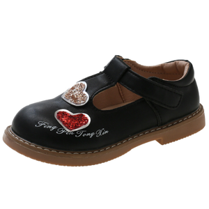 Zapatos de Vestir Casuales en Forma de T de Cuero Sintético, Cómodos para Caminar, Blancos y Negros, para Bebés, Niños y Niñas, en Stock - Product Image 1