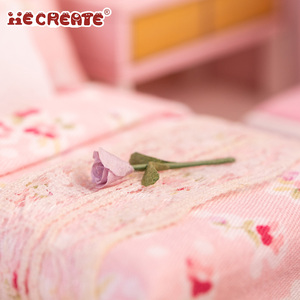 IIE CRIAR 3D Rosa Duplex Apartamento <span class=keywords><strong>Dollhouse</strong></span> madeira com luz Define Pacote